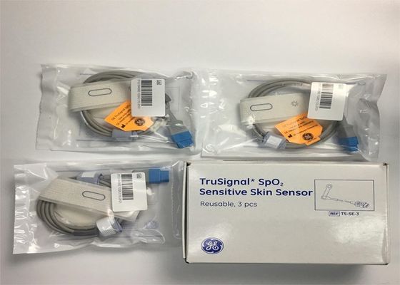 3 Stück in einer Schachtel TruSignal SpO2-empfindlicher Hautsensor 9 Pins / Wiederverwendbar
