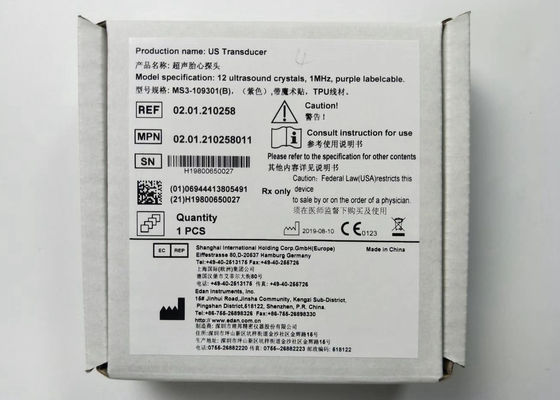 US Transducer Fetal Ultraschallprobe 4 Nadel Wasserdicht IPX8 MS3-109301