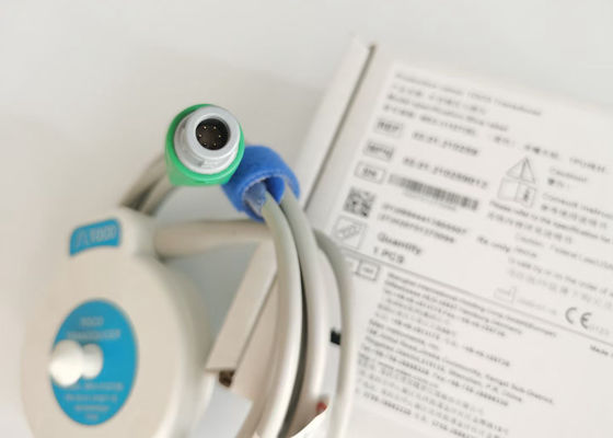MS3-31527 Toco Transducer Probe 6 Nadel Einzelschlitz Blau Band Velcro 2,5m Länge