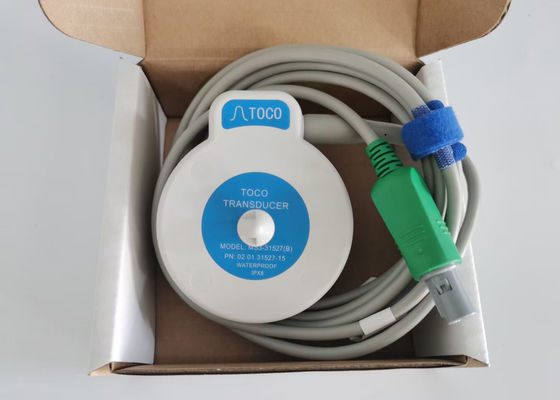 MS3-31527 Toco Transducer Probe 6 Nadel Einzelschlitz Blau Band Velcro 2,5m Länge