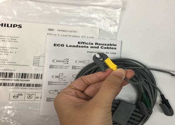 PHLIP Efficia Wiederverwendbar 5 Blei EKG Kabel IEC Gliedmaßen Für Erwachsene