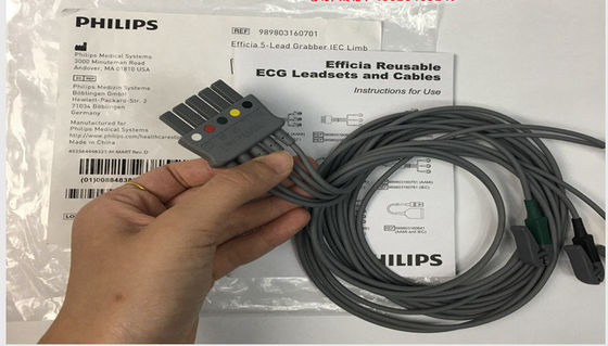 PHLIP Efficia Wiederverwendbar 5 Blei EKG Kabel IEC Gliedmaßen Für Erwachsene