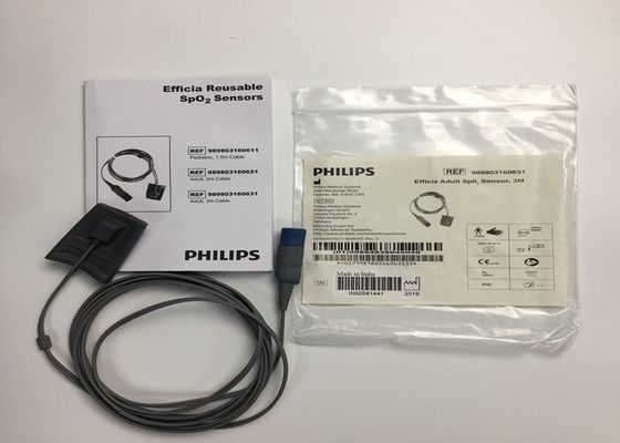 Phlip Efficia wiederverwendbarer SpO2-Sensor D-Kopf 8 Pins 3M 989803160631