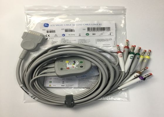 10 Blei-EKG-Ersatzteile Kabel GE2104726-001 EU-Standard
