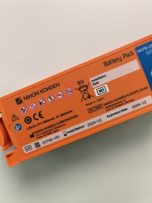Nihon Kohden AED Defibrillator Batterie Orange AED-2100aed-2150aed-215aed-2152 Nkpb-28271k X217A