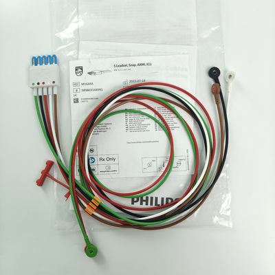 PHILIP Patientenmonitor Medizintechnik Verbrauchsmaterialien CBL 5 Leadset Snap AAMI ICU REF M1644A 989803144991