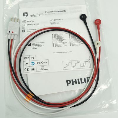 REF M1673A PHILIP Patientenmonitor CBL 3 Leadset Snap AAMI Intensivstation PN 989803145111