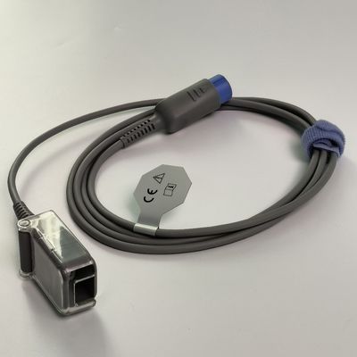 REF SHEC3 Blutsauerstoffverlängerungskabel 2M Blauer Rundkopf Einfachschlitz 7 Stift L 2,0 Meter