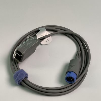 REF SHEC3 Blutsauerstoffverlängerungskabel 2M Blauer Rundkopf Einfachschlitz 7 Stift L 2,0 Meter