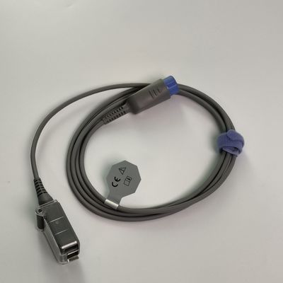 REF SHEC3 Blutsauerstoffverlängerungskabel 2M Blauer Rundkopf Einfachschlitz 7 Stift L 2,0 Meter