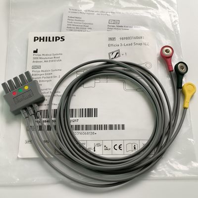 PHILIP Original CBL 3 Blei Draht Set Snap IEC Intensivstation989803160681