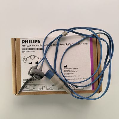 PHILIP Original M1193A Wiederverwendbarer Neugeborener SpO2-Sensor für Hand/Fuß (1.5M)