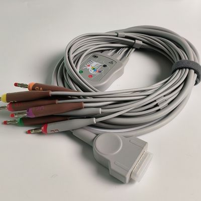 Elektrokardiogramm-Maschine Integriert 12 Blei Draht 15 Pin Banane Kopf 4.0 Brustführer 3.2M