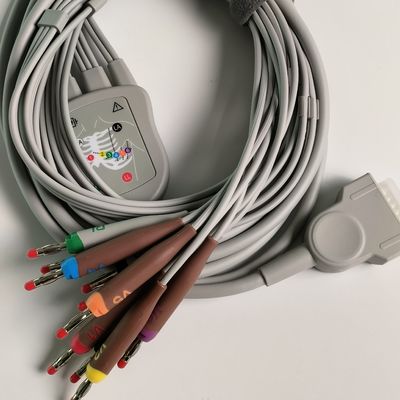 Elektrokardiogramm-Maschine Integriert 12 Blei Draht 15 Pin Banane Kopf 4.0 Brustführer 3.2M