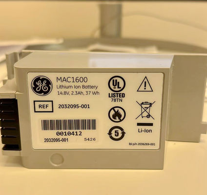 GE MAC1600 EKG-Maschinenbatterie 14,8V 2,3Ah 37Wh REF 2032095-001