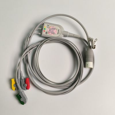 PHILIP Original 3 Lead IEC Leadset Rot, Grün, Gelb, 2,6 M Maschinenende Rund 12 Nadeln PN:989803143171