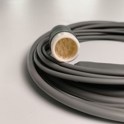 PHILIP Original Efficia Kombiniertes Kabel/3-Leadset Grabber IEC. Maschinenende Runde 12-Pin, Referenz: 989803160741