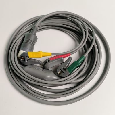 PHILIP Original Efficia Kombiniertes Kabel/3-Leadset Grabber IEC. Maschinenende Runde 12-Pin, Referenz: 989803160741