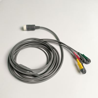 PHILIP Original Efficia Kombiniertes Kabel/3-Leadset Grabber IEC. Maschinenende Runde 12-Pin, Referenz: 989803160741