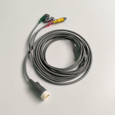 PHILIP Original Efficia Kombiniertes Kabel/3-Leadset Grabber IEC. Maschinenende Runde 12-Pin, Referenz: 989803160741