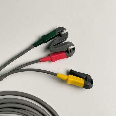 PHILIP Original Efficia Kombiniertes Kabel/3-Leadset Grabber IEC. Maschinenende Runde 12-Pin, Referenz: 989803160741