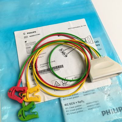 PHILIP EKG 3 Blei-Grabber, IEC, Tele REF 989803171901