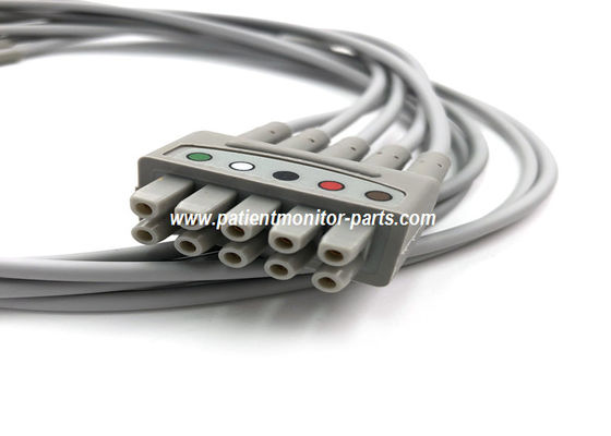 Multi-Link EKG Leadwire Grouped Set,5 Lead Grabber AHA 74CM / 29IN PN 412681-001