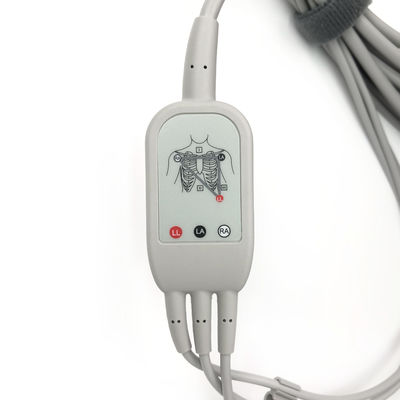 5831398 Leitung und Stammkabel EKG 3 Leitung Kabel nicht abnehmbar, Grabber, AHA,4.7M/15 FT