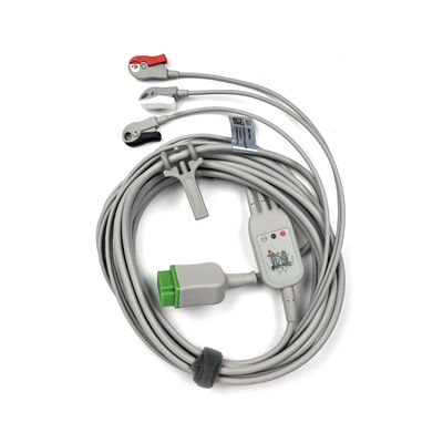 5831398 Leitung und Stammkabel EKG 3 Leitung Kabel nicht abnehmbar, Grabber, AHA,4.7M/15 FT