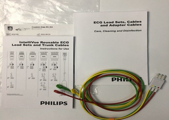 M1674A EKG Blei Set Kabel 3 Blei IEC ICU 1M für medizinische Geräte