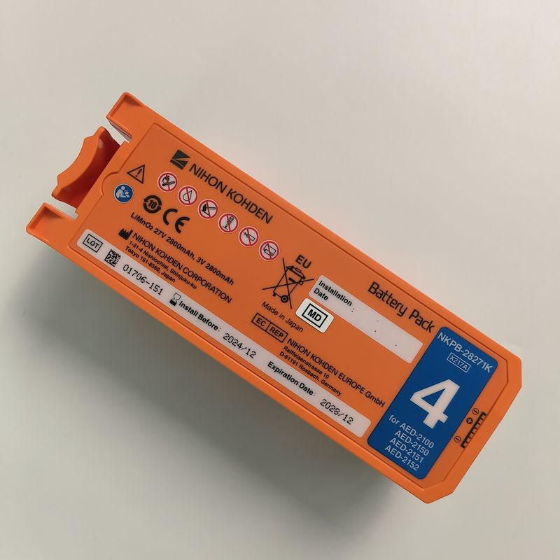 Nihon Kohden AED Defibrillator Batterie Orange AED-2100aed-2150aed-215aed-2152 Nkpb-28271k X217A