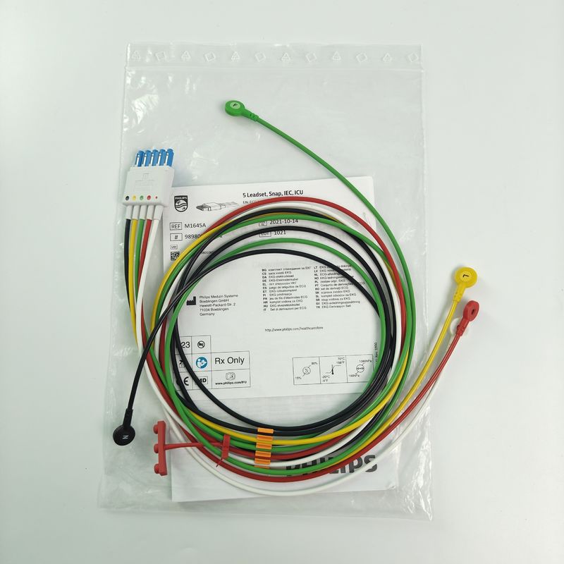 Original-Patientmonitor-Zubehör CBL 5 Leadset Snap IEC ICU REF M1645A 989803145001