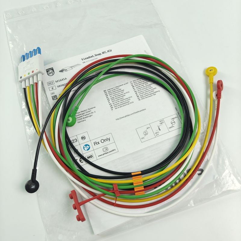 PHILIP Patientenmonitor Original CBL 5 Leadset Snap IEC ICU REF M1645A 989803145001