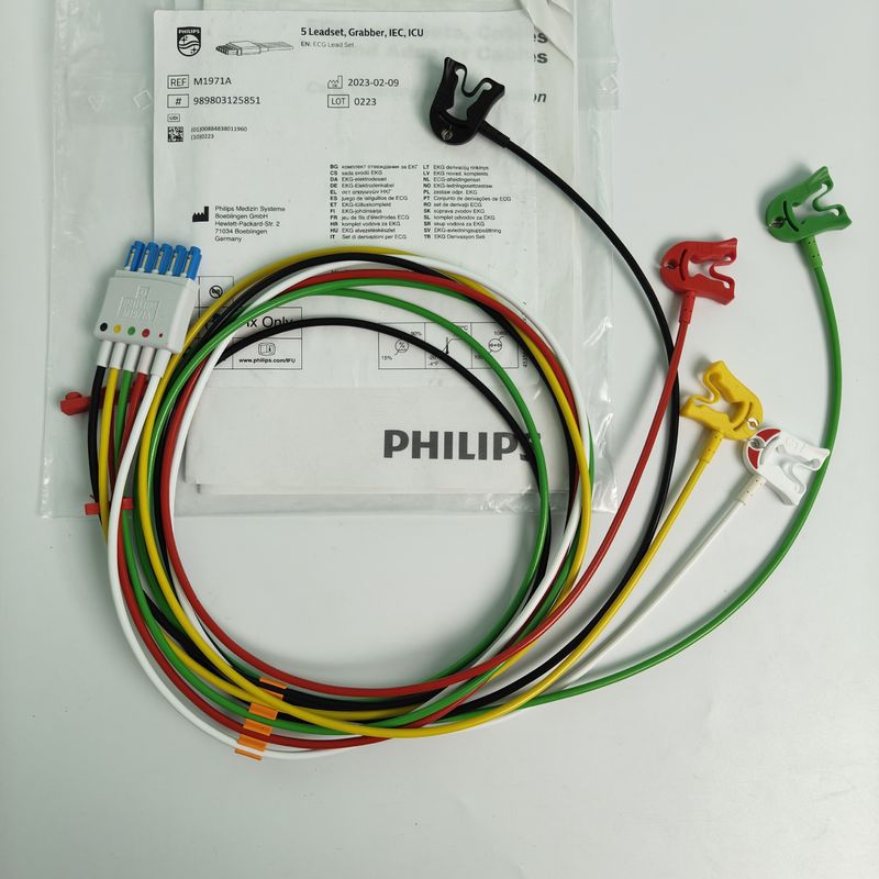PHILIP Patientenmonitor Medizinprodukte Verbrauchsmaterialien CBL 5 Leadset Grabber IEC ICU REF M1971A 989803125851