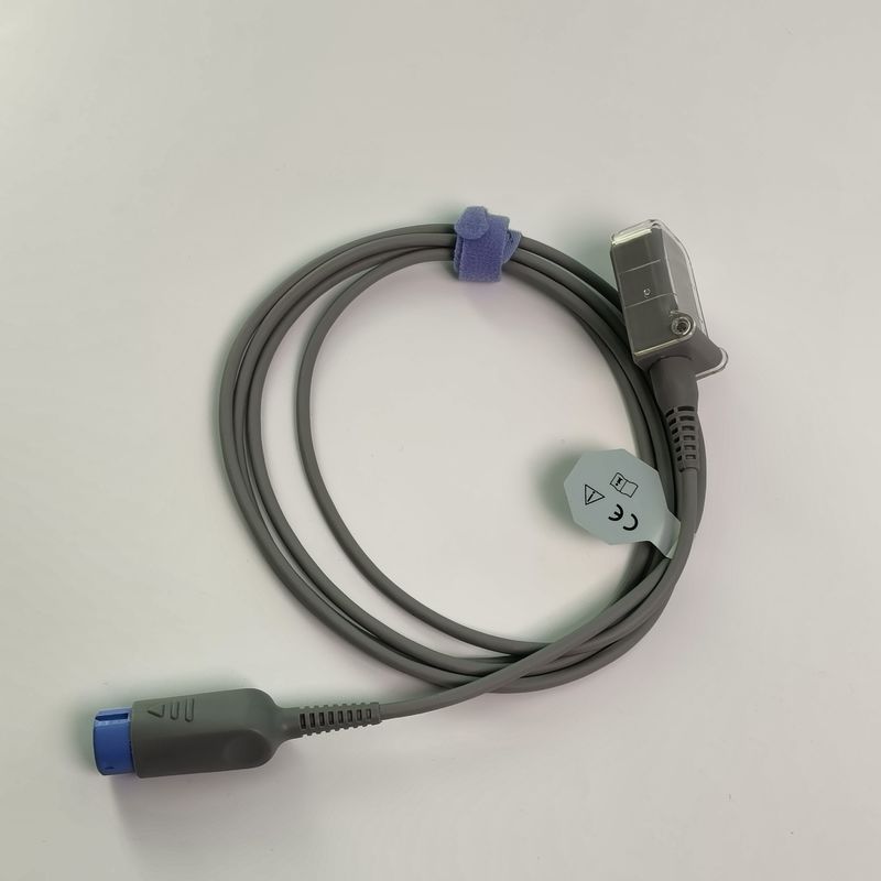 REF SHEC3 Blutsauerstoffverlängerungskabel 2M Blauer Rundkopf Einfachschlitz 7 Stift L 2,0 Meter