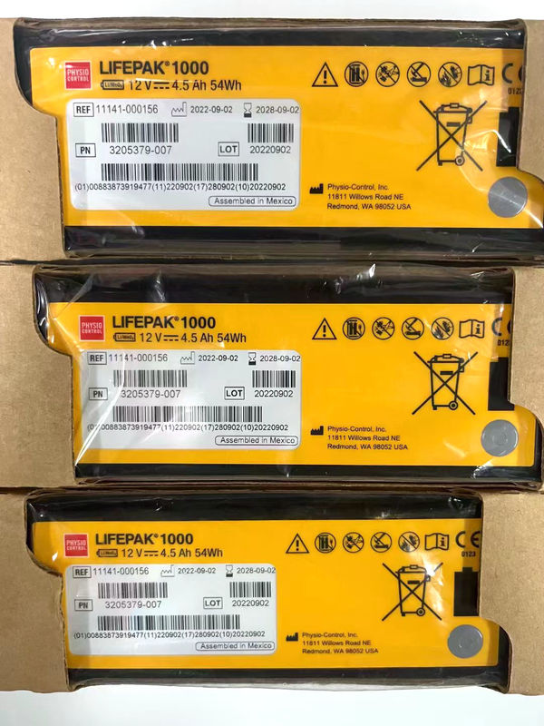 REF:1141-000156 Batterien für medizinische Geräte Medtronic LIFEPAK 1000 Defibrillator Batterie 12V 4,5Ah 54Wh