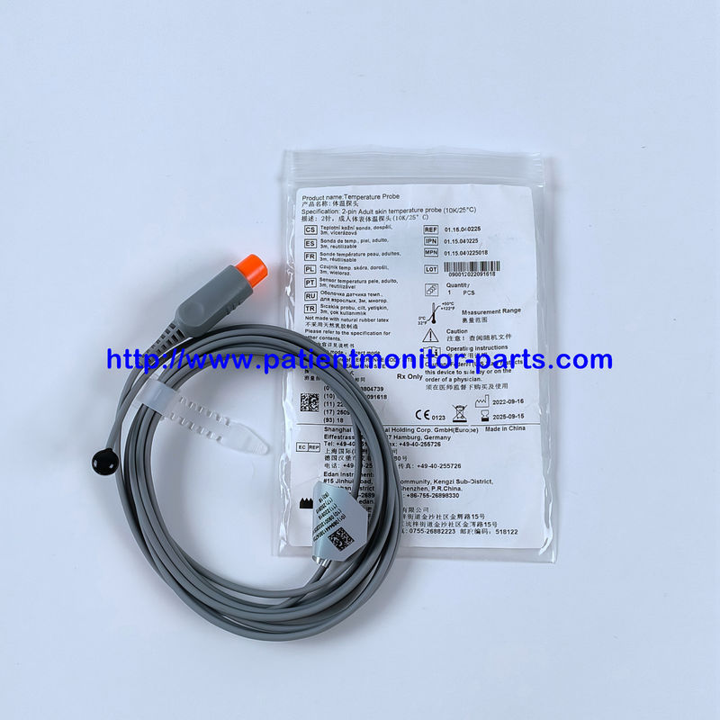 EDAN 2-Pin Hauttemperaturprobe für Erwachsene ((10/25°C) REF:01.05.040225 MPN:01.05.040225018