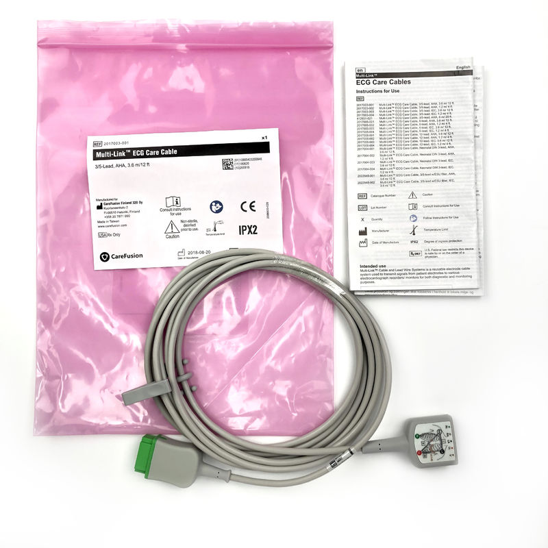 GE Ref:2017003-001 Mehrfachverbindungs-EKG-Pflege-Kabel,3/5 -Blei,AHA 3.6M /12FT