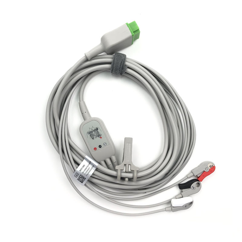 5831398 Leitung und Stammkabel EKG 3 Leitung Kabel nicht abnehmbar, Grabber, AHA,4.7M/15 FT
