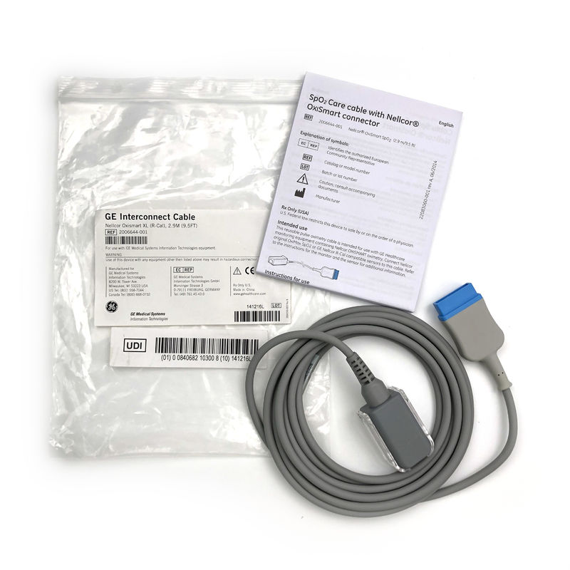 SpO2-Pflege-Kabel mit Nellcor® OxiSmart-Anschluss REF 2006644-001 Nellcor® OxiSmart SpO2 (2.9 M/9.5 Ft)